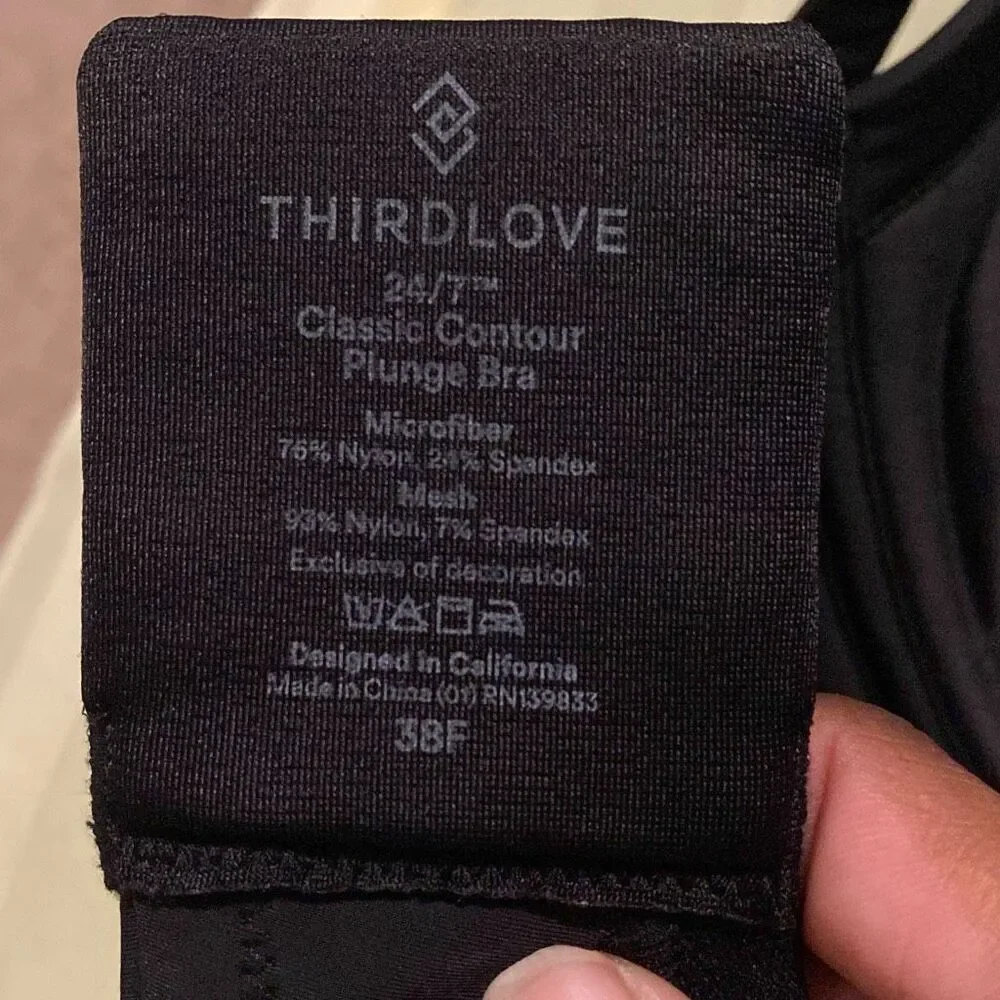 Third love, 24/7 classic contour, plunge bra, size 38F - Picture 5 of 5